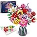 HOGOKIDS Flower Bouquet Set for Adults Valentine 1461PCS Artificial Flowers Botanical Collection 18 Sticks Decorative Home Plant Bouquet Creative DIY Gift for Wife Girlfriend Mom Women Men - Image 3