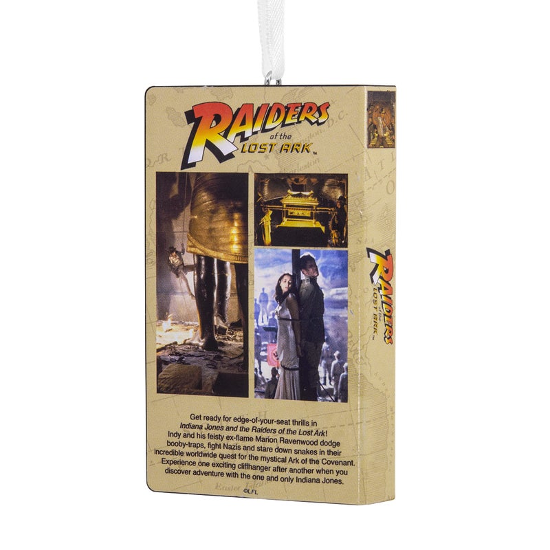 Hallmark Indiana Jones Movie Retro Video Cassette Case Plastic Christmas Ornament (0003HCM1096) - Image 2