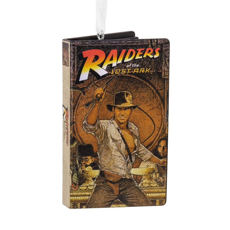 Hallmark Indiana Jones Movie Retro Video Cassette Case Plastic Christmas Ornament (0003HCM1096) - Image 1