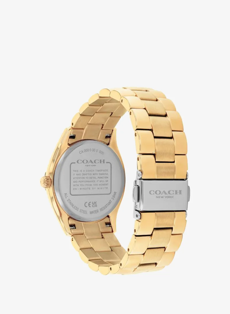 Coach  Ionic Plated Thin Gold Steel Quartz Basic Watch for Women | Best Price UAE