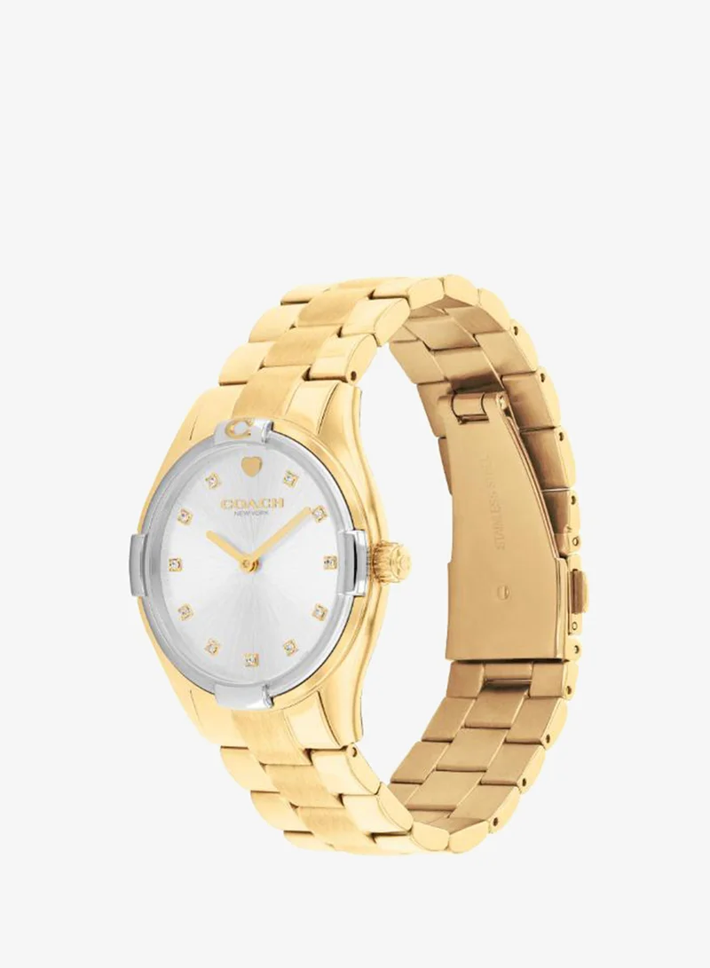 Coach  Ionic Plated Thin Gold Steel Quartz Basic Watch for Women | Best Price UAE