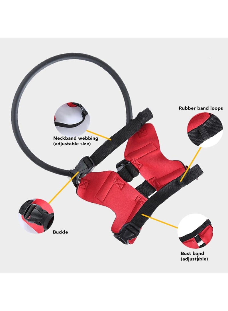 معدات سلامة الكلاب العمياء، حلقة مانعة للتصادم، طوق عاكس للصدمات، أحمر - Image 4