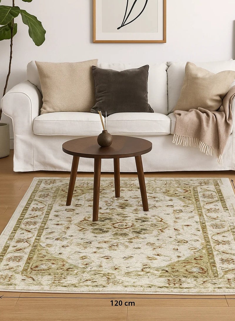 لوفت تاماراي،سجادة،120×170سم،قماش،صناعة مصرية،شرقي/بيج،مضاد للانزلاق-1332-GB4-X - Image 3
