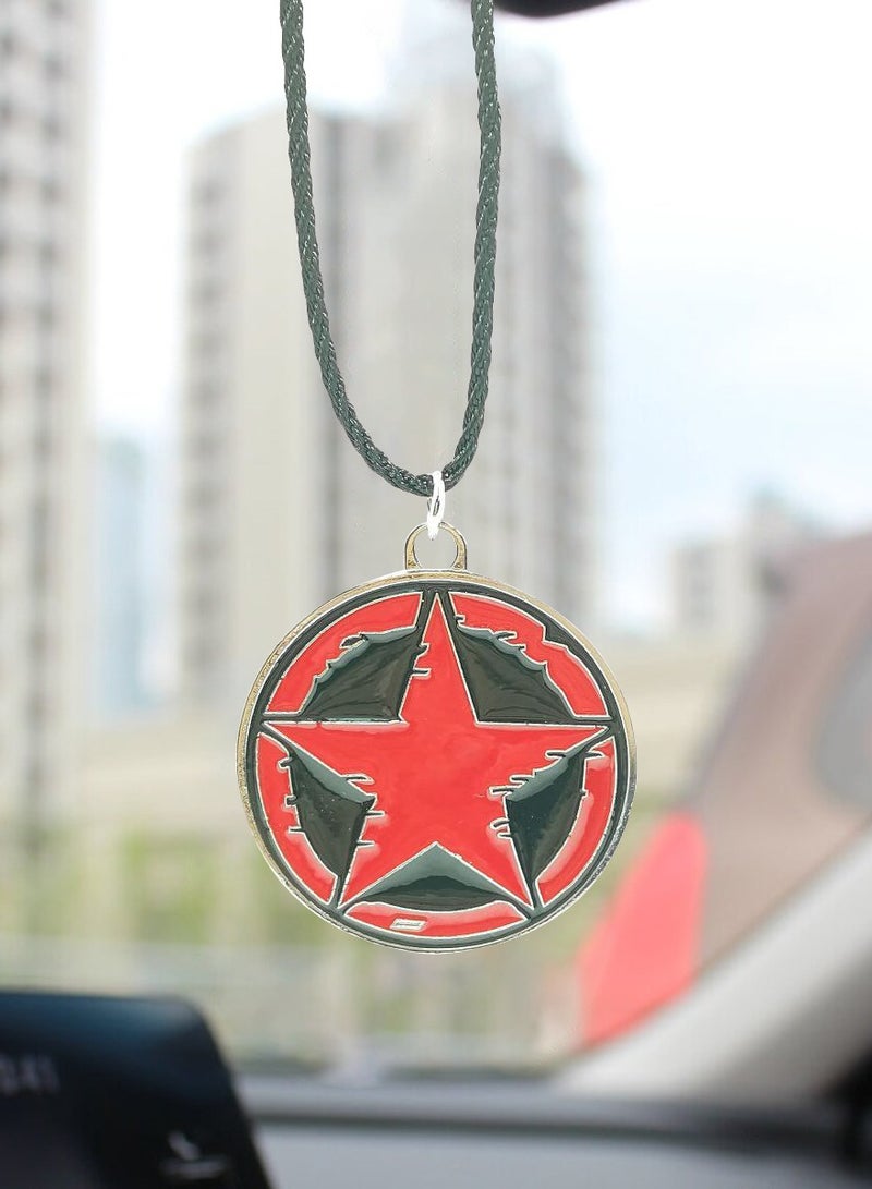 Star Car Pendant Mirror Hanging Pendant Metal Mini Car Decoration Chain 1 Pcs - Image 1
