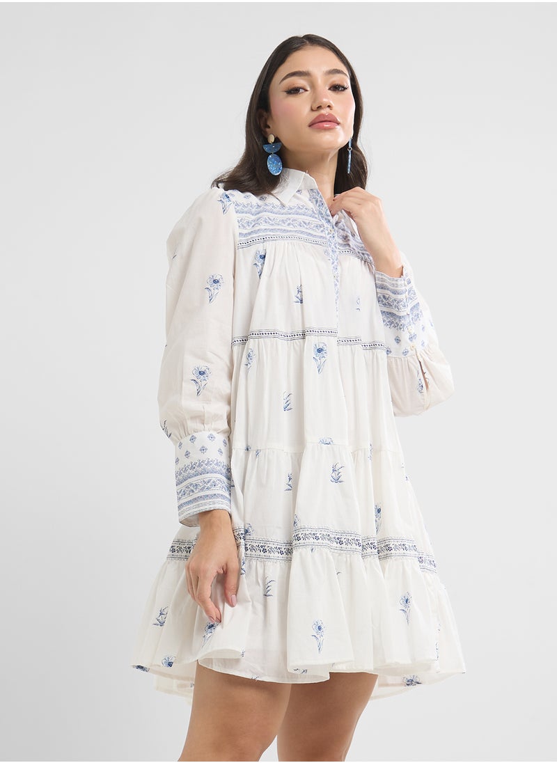 Biba Floral Tiered Dress  - Image 1