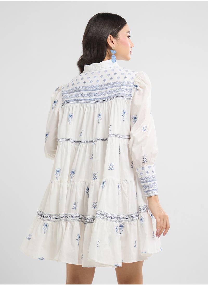 Biba Floral Tiered Dress  - Image 2