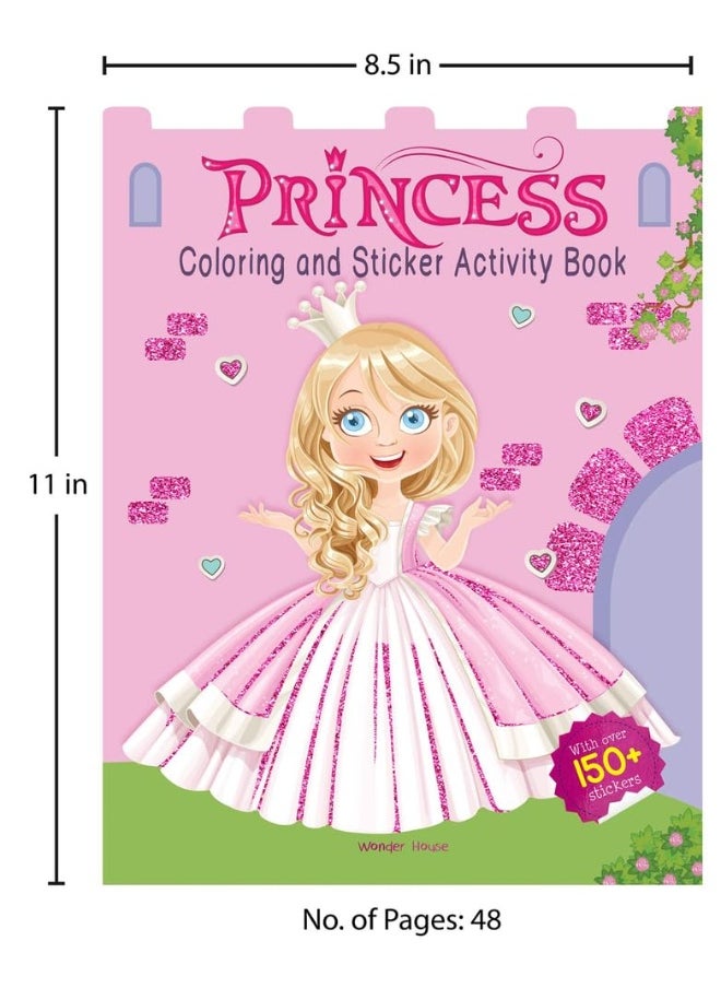 Princesses - Coloring and Sticker Activity Book (With 150+ Stickers)  - Image 3