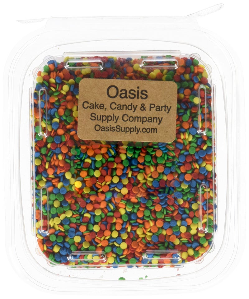 Oasis Supply رشات قزحية صالحة للأكل بألوان أساسية 8 أونصات لتزيين الكعك والبسكويت