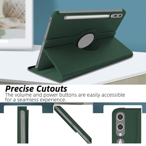 TGK 360 Rotatable Smart Flip Cover for Samsung Galaxy Tab S10 Ultra Case/Tab S9 Ultra 14.6 Inch/Tab S8 Ultra 14.6 Inch (Dark Green) - Image 3