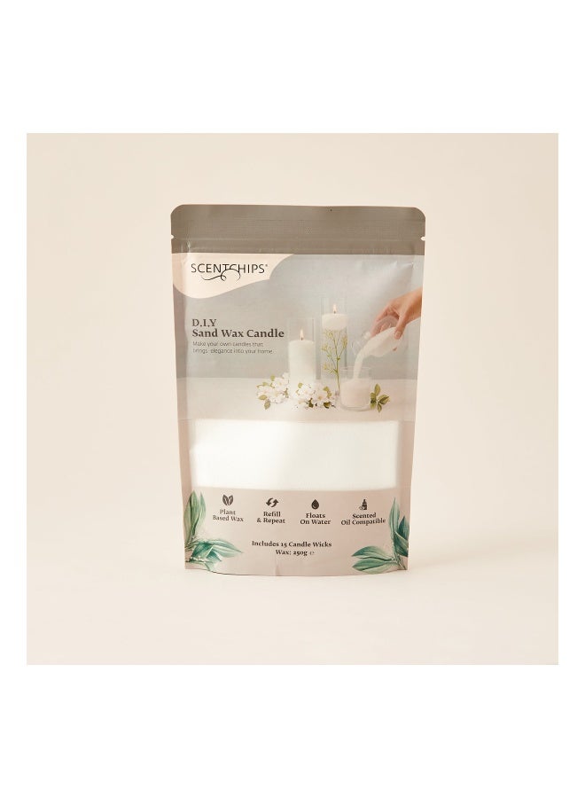 scentchips شمعة شمع رملية غير معطرة افعلها بنفسك مع 15 فتيلة - 250 جرام - Image 4
