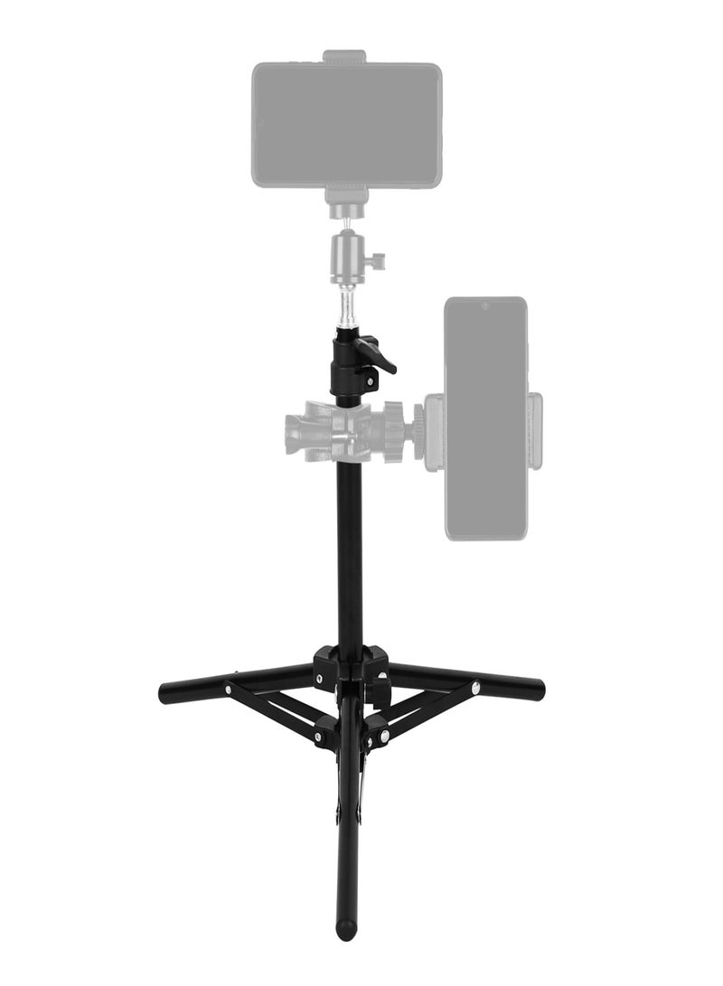Adjustable Video Light Stand Tripod Stand 2-section 50cm Payload 1.5KG with Universal 1/4-inch Interface for Video LED Light Phone Holder Camera  - Image 2