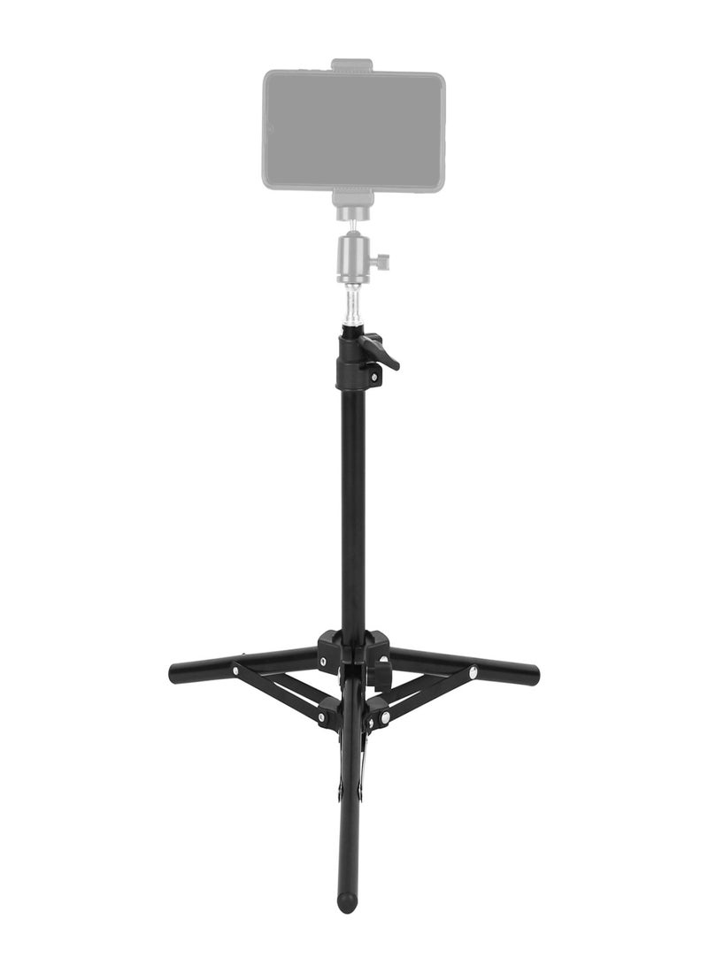 Adjustable Video Light Stand Tripod Stand 2-section 50cm Payload 1.5KG with Universal 1/4-inch Interface for Video LED Light Phone Holder Camera  - Image 4