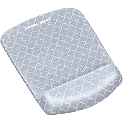Fellowes PlushTouch Foam Mouse Pad Wrist Support with MICROBAN - Gray Lattice (9549701) - Image 1