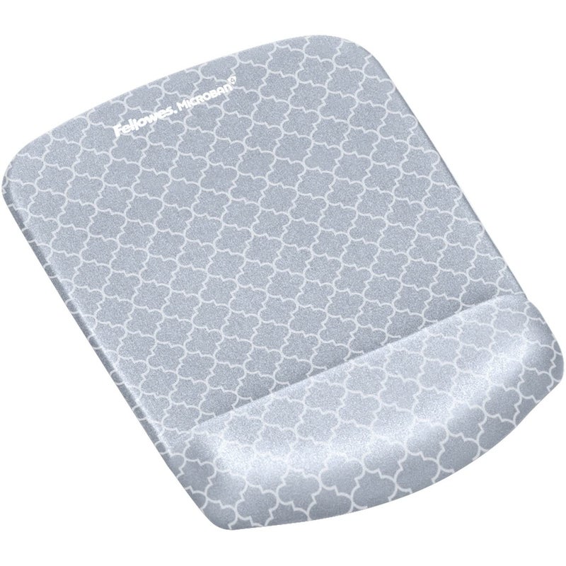 Fellowes PlushTouch Foam Mouse Pad Wrist Support with MICROBAN - Gray Lattice (9549701) - Image 5