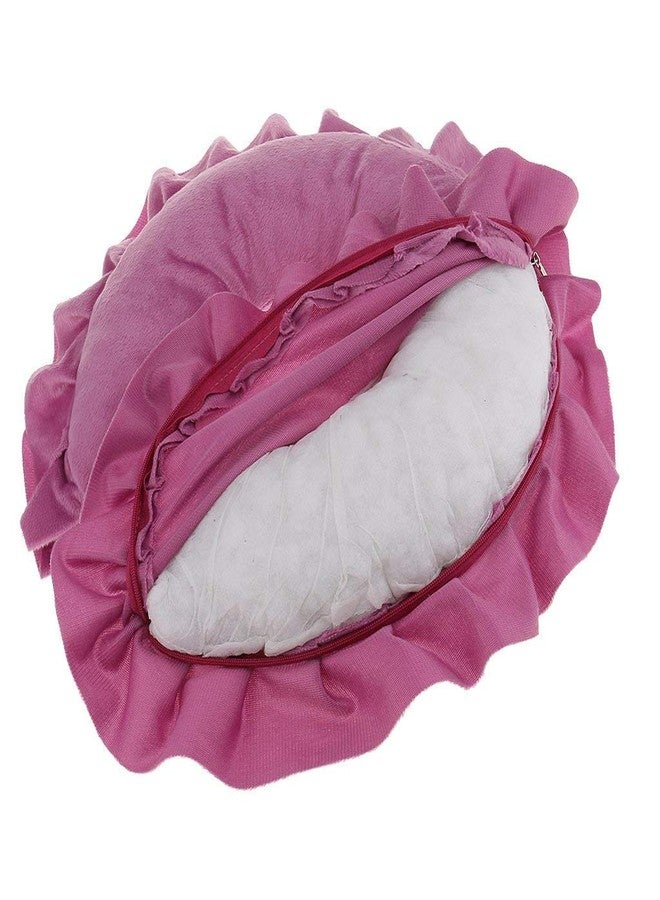 FRECI U Shaped Neck Support Cushion Soft Spa Salon Massage Table Cradle Face Pillow Neck Head Cushion Travel Flight Neck Pad - Rose Red - Image 4