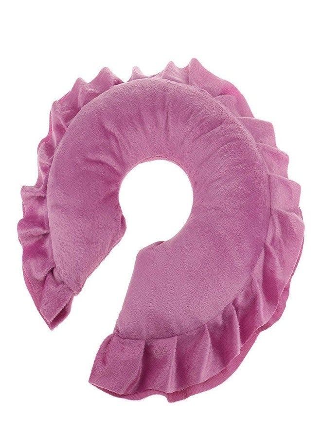 FRECI U Shaped Neck Support Cushion Soft Spa Salon Massage Table Cradle Face Pillow Neck Head Cushion Travel Flight Neck Pad - Rose Red - Image 5
