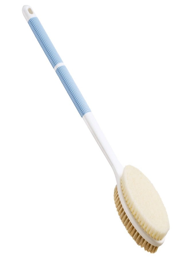 Wonsagain Back Scrubber Anti Slip Long Handle for Shower, Dual-Sided Back Brush with Stiff and Soft Bristles,Body Exfoliator for Bath or Dry Brush. - Image 1