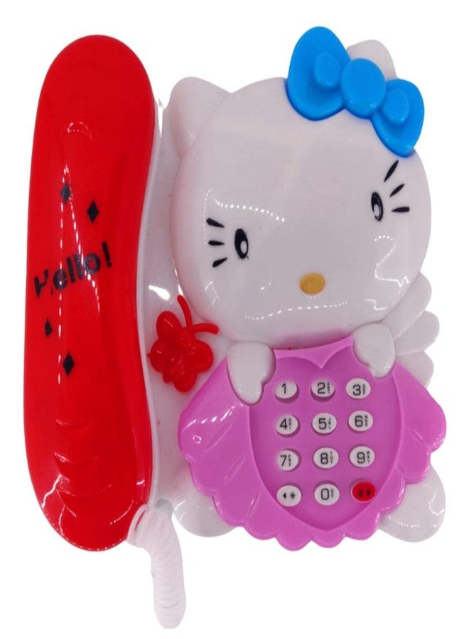 SHANVI Kitty Phone Landline Musical Sound Toys for Kids (Pack of 1), (Kitty Phone-001) - Image 1