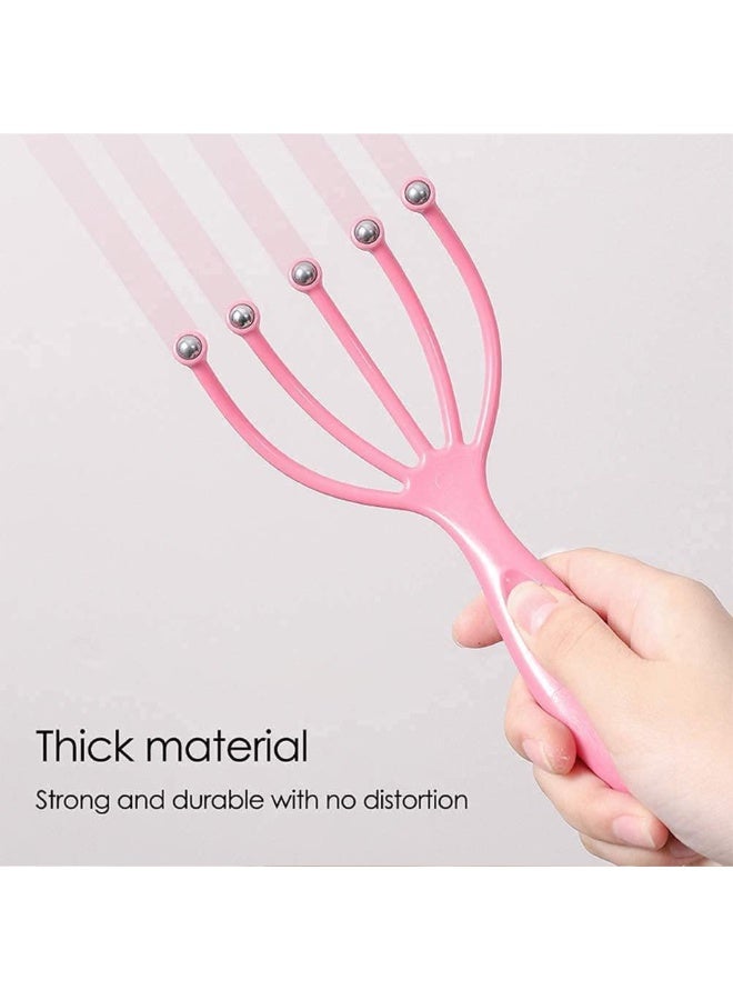Head Handheld Claw Spa Scalp Massager, Rotatable Stainless Steel Roller Head Scratcher, Neck and Back Body Massage Tool for Men Women Hair Growth, Muscle Relax, Blood Circulation - Green - Image 5