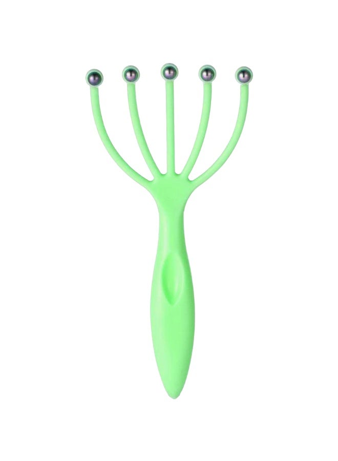 Head Handheld Claw Spa Scalp Massager, Rotatable Stainless Steel Roller Head Scratcher, Neck and Back Body Massage Tool for Men Women Hair Growth, Muscle Relax, Blood Circulation - Green - Image 1