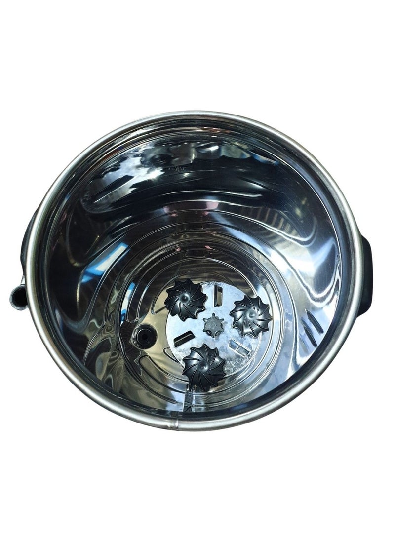 ARTC Electric Churning Machine 350W Stainless Steel Round Shape For Butter Extraction 40 Liter Silver And Black