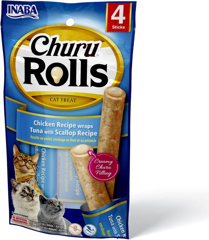 INABA Churu chicken recipe wraps tuna with scallop recipe 40g/4 sticks per pack