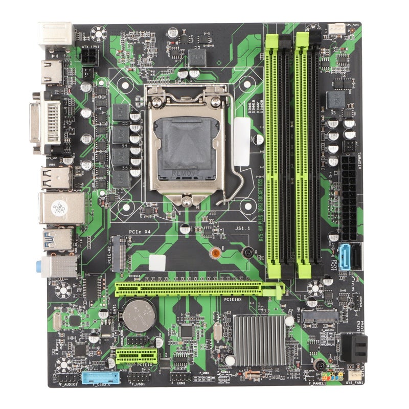 جينجشا اللوحة الأم ATX LGA1155 DDR3 للكمبيوتر المكتبي - واجهة Serial ATA M.2 ومخرج HD VGA - طاقة 3+1 فاز لسلسلة Core I7 I5 I3 E3 - Image 2