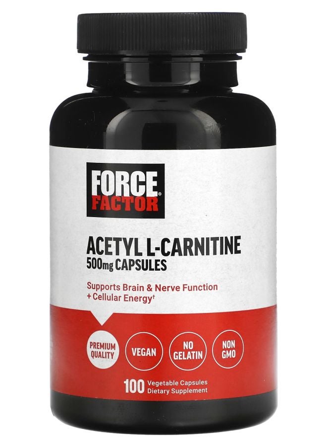 Force Factor Acetyl L-Carnitine 500 mg 100 Vegetable Capsules