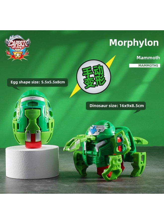 Bernard Produces Cafe Egg God Entry Level Toy Boy Genuine Authorized Manual Deformation Dinosaur Egg Pterosaur Children-Color:Morse Boom (Mammoth) Manual Deformation  - Image 1