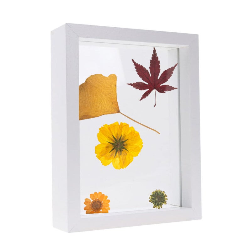 Dried flowers and leaves specimen frame wooden frame with real glass frame wedding photo frame desktop photo decoration - Image 1