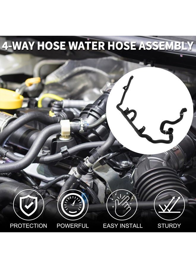 TUCKBOLD 4-Way Hose Water Hose Assembly for BMW 335i 3.0L 2007-2010 Good Sealing No.17127548230 Engine Radiator Coolant Hose Black 1 Pcs - Image 2