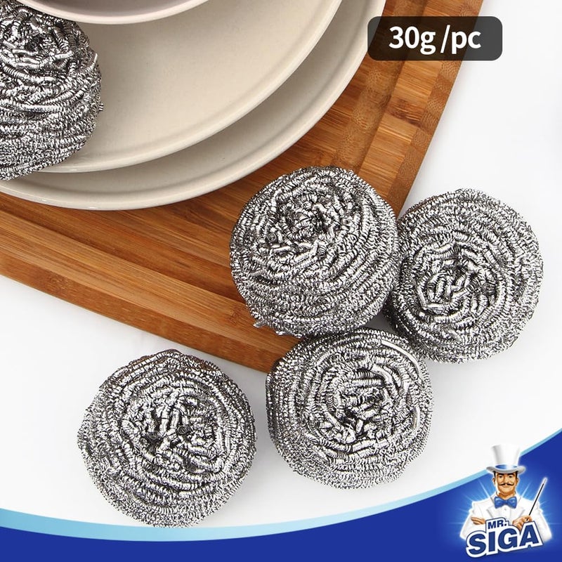Mr Siga MR.SIGA Stainless Steel Scourer, Pack of 6, 30g - Image 3