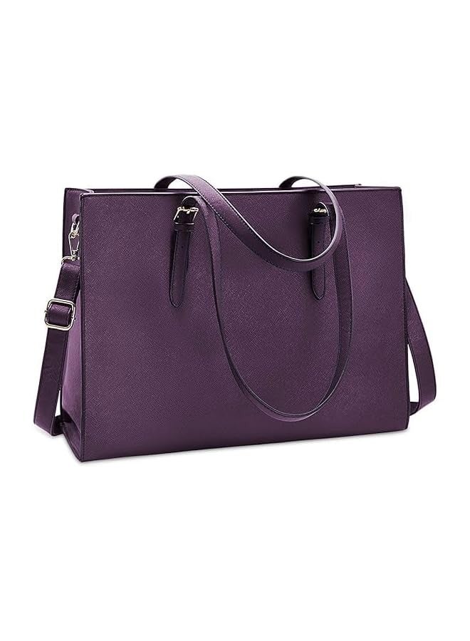 PROMASS Laptop Bag for Women Waterproof Lightweight Leather 15.6 Inch Computer Tote Bag  - Image 1