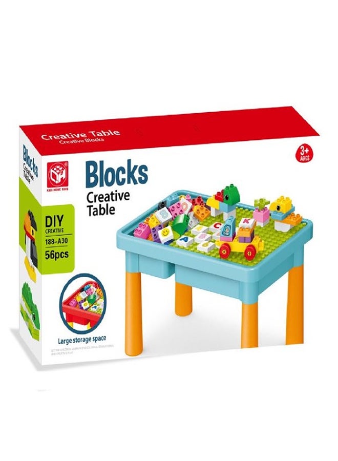 طاولة مكعبات من 56 قطعة - 188-A30 - Image 1