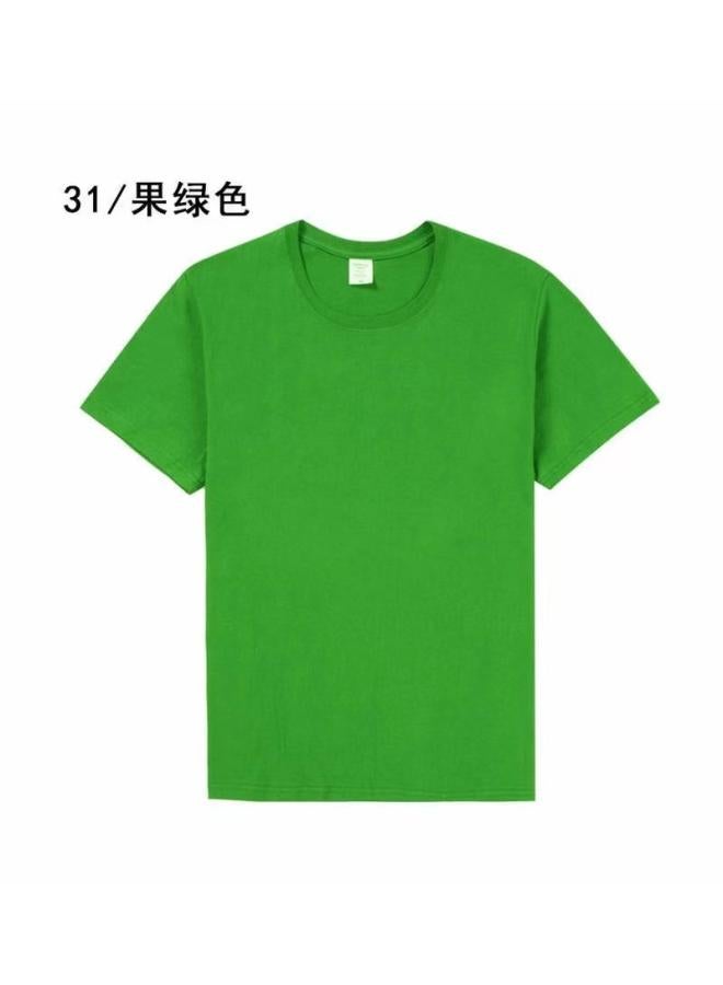 Song Feng Ya Heavy Pure Cotton Solid Color Short Sleeve Plus Size Loose Men's And Women's T-shirt Half Sleeve Round Collar Fashion Pullover Top 