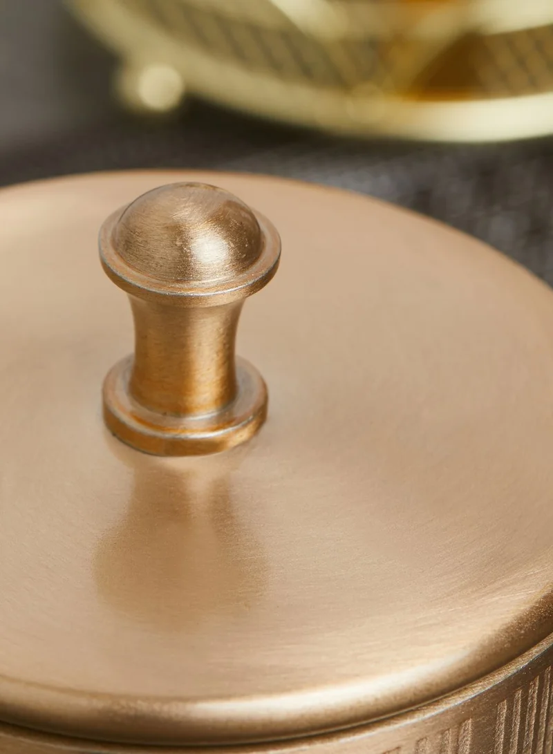 Premier Allegra Champagne Gold Canister With Lid