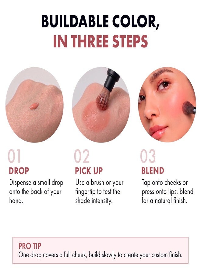 Daniel Sandler Watercolour Liquid Blush for Cheeks, Lips & Eyes Lightweight Formula - Glamour - Image 5