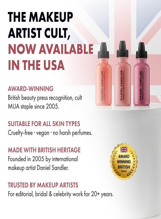 Daniel Sandler Watercolour Liquid Blush for Cheeks, Lips & Eyes Lightweight Formula - Glamour - Image 3