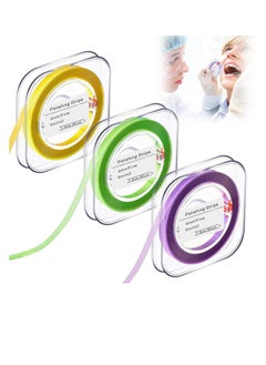 Dental Polishing Strips Tooth File Dental Polisher for Teeth Sanding Grinding Deep Teeth Cleaning Tool Tooth Polish Abrasive Strip Oral Care 3 Rolls 4mm x 6m