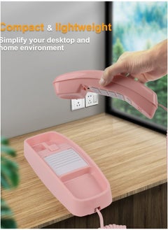 Generic Wall Phone Design Landline with Corded, Loud Volume, Flashing Light and Large on, Desk Mounted Analog for House Home Office Company Hotel Call Center  - Image 3