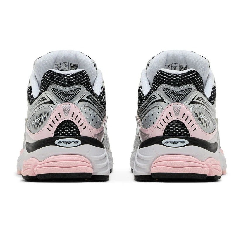 Saucony ProGrid Omni 9 Women's Running Shoes Breathable Mesh Athletic Sneakers Premium Cushioning Stability Sports Shoes Lightweight Walking Jogging Training Gym Performance Footwear White Pink - Image 4