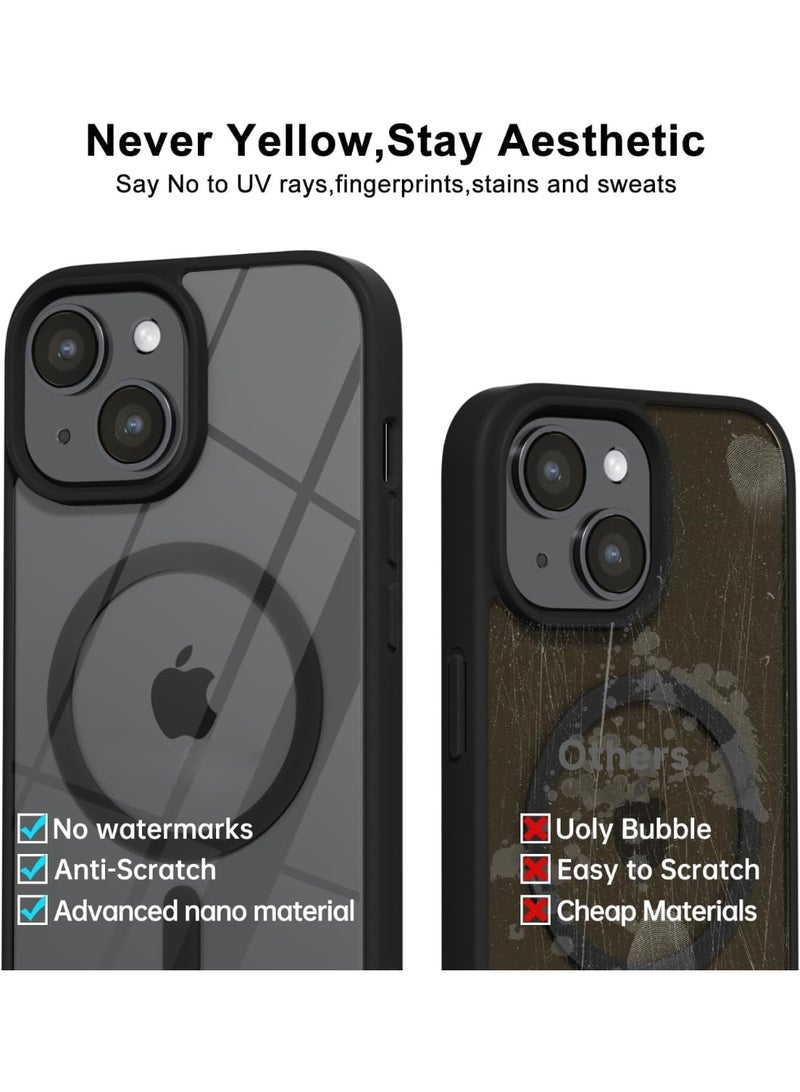 ACLIX Magnetic Case for iPhone 13 And iPhone 14 Case, Compatible with MagSafe, Plating Luxury Cover, Clear Soft TPU Shockproof Protective Phone Case, (Black) - Image 4