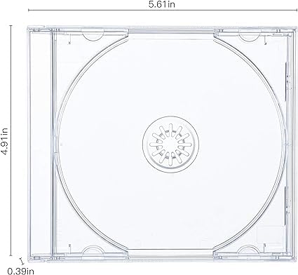 Maxtek 10.4 mm Standard Single Clear CD Jewel Case with Assembled Clear Tray, 25 Pack - Image 2