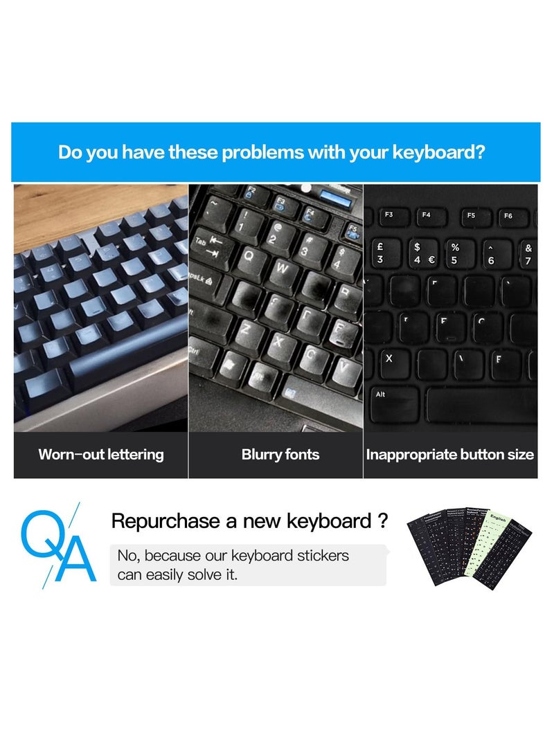 Meetion 3 pack Durable Arabic Keyboard Layout Sticker for PC Laptop (Arabic) - Image 4