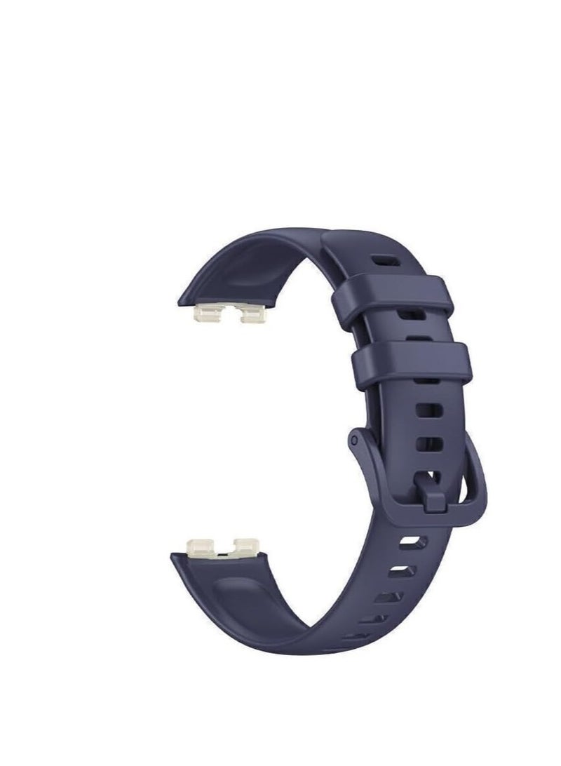 Silicone Sport Smart Watch Band Replacement Strap For Honor Band 8 (Blue) - Image 1