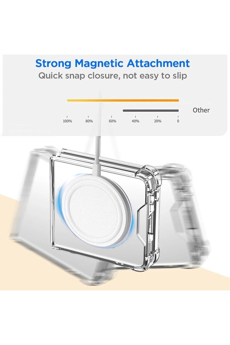 Compatible with Samsung Galaxy Z Flip7 Clear Case Galaxy Z Flip 7 Magnetic Case Slim Transparent Flexible Shockproof Bumper Hard PC Back Phone Magnetic Case for Samsung Galaxy Z Flip7 2025 - Image 4