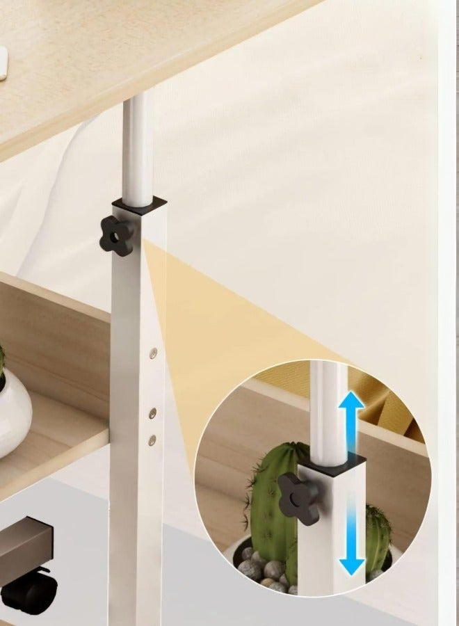 Bedside Laptop Table with 4 Wheels (40*80cm) - Image 3