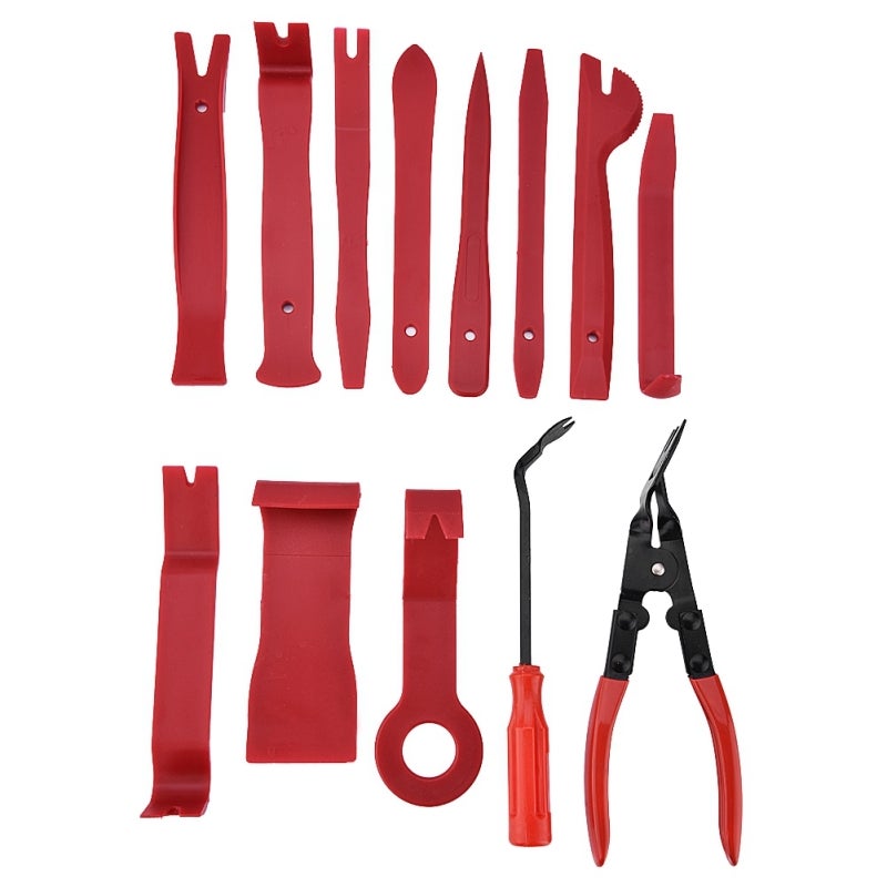Trim Removal Tool 13Pcs Premium PP & Steel - Impact Resistant Durable Fastener Removal Tool for Car Audio Installation, Interior Modification & Automotive Repair - Image 1
