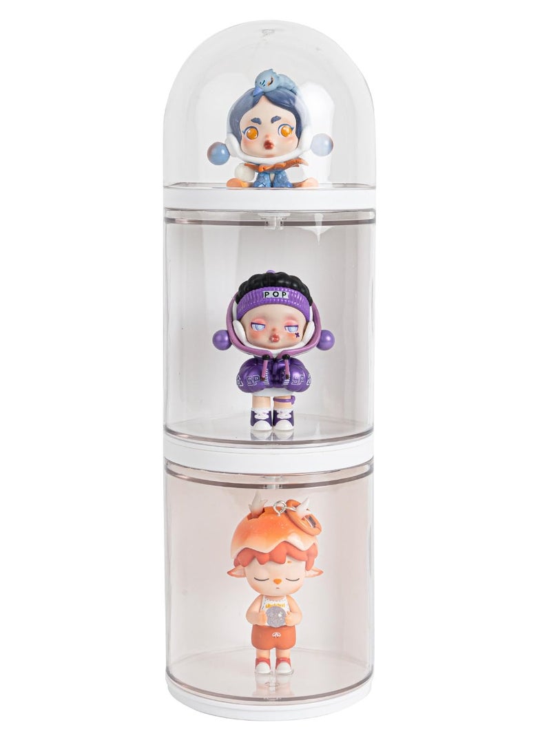 SYOSI Clear Figures Display Case Wall Mounted Display Box Stackable Figures Blind Box Showcase Dustproof Doll Display Stand for Pop Mart Lego Collectibles Action Figures Building Blocks 3Layer - Image 1