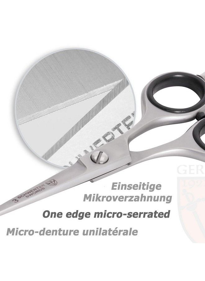 3 Swords Germany Professional Nostril Nose And Ear Hair Scissors Stainless Steel Straight Blade Rounded Tip With Black Case  - Image 5